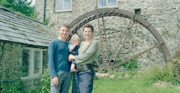 Claire Barratt with her husband and their daughter