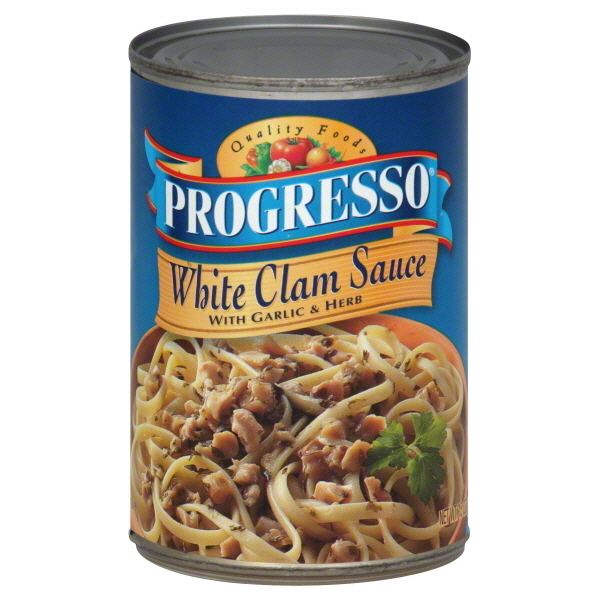 Clam sauce Progresso White Clam Sauce with Garlic amp Herb Grocery Aisles