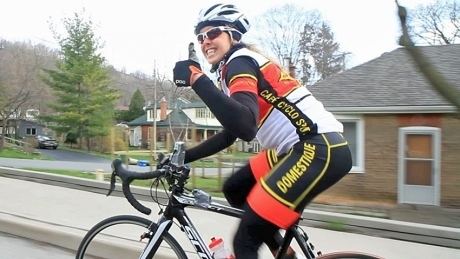 Clara Hughes Take a video cycling tour up the hill that trained Olympian Clara