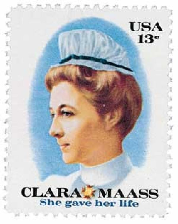 Clara Maass 1976 13c Clara Maass for sale at Mystic Stamp Company