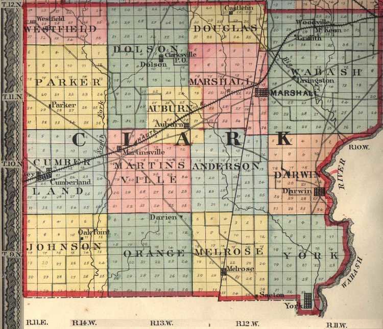 Clark County, Illinois clarkillinoisgenweborgimagesmap1875clarkjpg