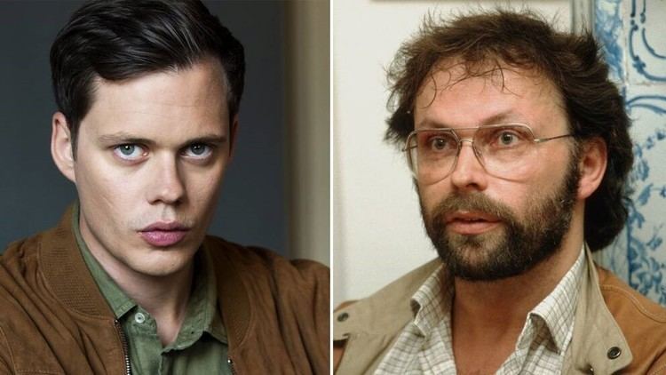 On the left is Bill Skarsgard portraying the role of Clark Olofsson   in the TV series "Clark" while on the right is Clark Olofsson