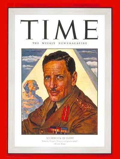 Claude Auchinleck TIME Magazine Cover Sir Claude Auchinleck Dec 1 1941