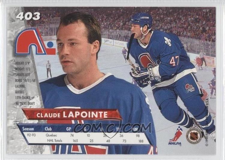 Claude Lapointe 199394 Fleer Ultra 403 Claude Lapointe COMC Card