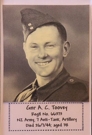 Claude Toovey Alfred Claude Toovey Online Cenotaph Auckland War Memorial Museum