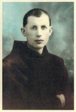 Portrait of Claudio Granzotto wearing a brown religious habit