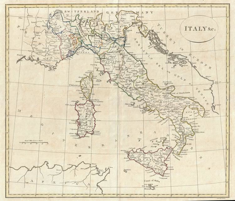 Clement Cruttwell File1799 Clement Cruttwell Map of Italy Geographicus Italy