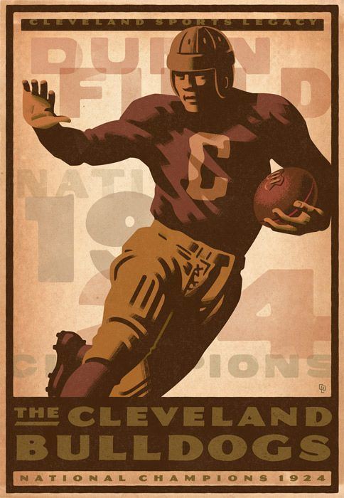 Cleveland Bulldogs Cleveland Bulldogs 1924 Jon C Lund Sports Art Pinterest Lund