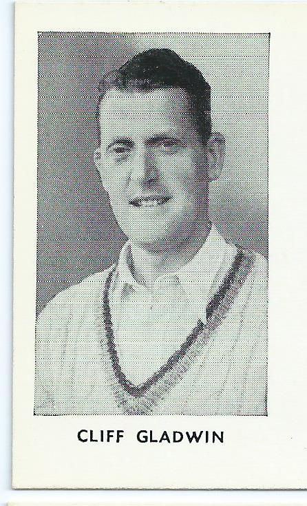 Cliff Gladwin DERBYSHIRE Cliff Gladwin 9 The Worlds Best Cricketers 1958 Thomsen