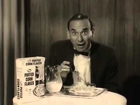Cliff Norton VINTAGE 1960 POST PUFFED CORN FLAKES COMMERCIAL
