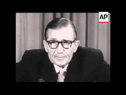Clifford Dupont CAN980 RHODESIAN GOVERNMENT ADMINISTRATOR CLIFFORD DUPONT TELEVISION