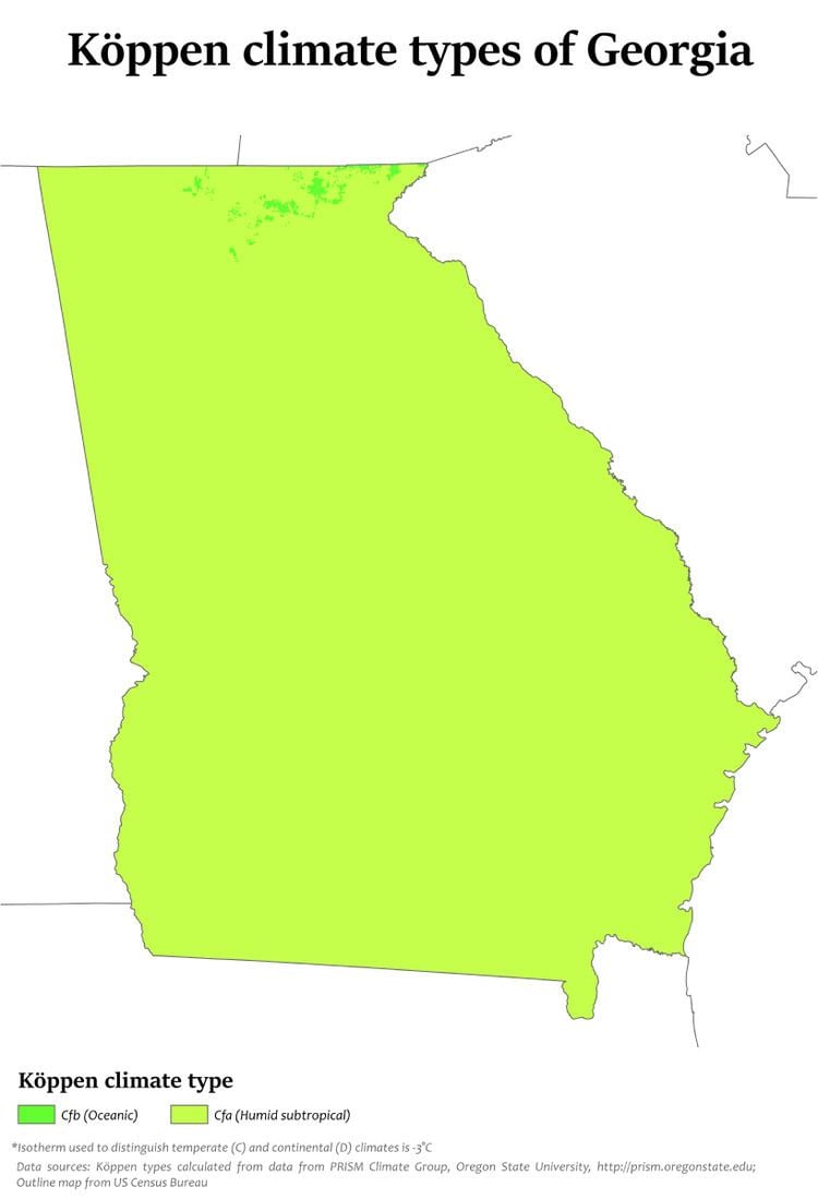 Climate of Georgia (U.S. state)