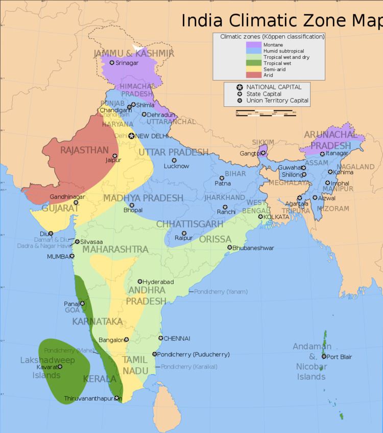 Climatic regions of India