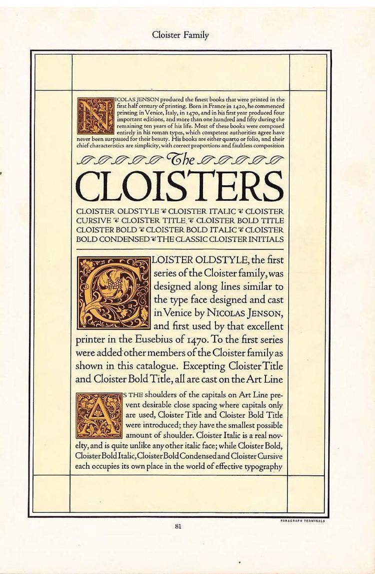Cloister (typeface)