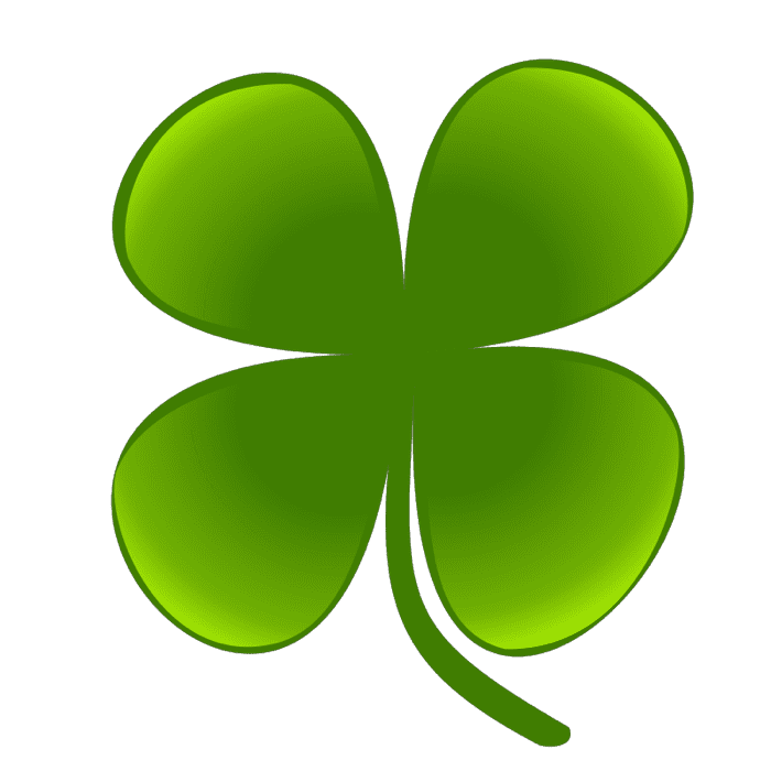 Clover Clipart of Shamrocks and Four Leaf Clovers