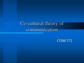 Co cultural communication theory - Alchetron, the free social encyclopedia