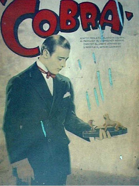 Cobra (1925 film) Valentino Forever Cobra 1925 Rare Lobby Cards Insert Card
