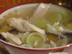Cock-a-leekie soup httpsuploadwikimediaorgwikipediacommonsthu