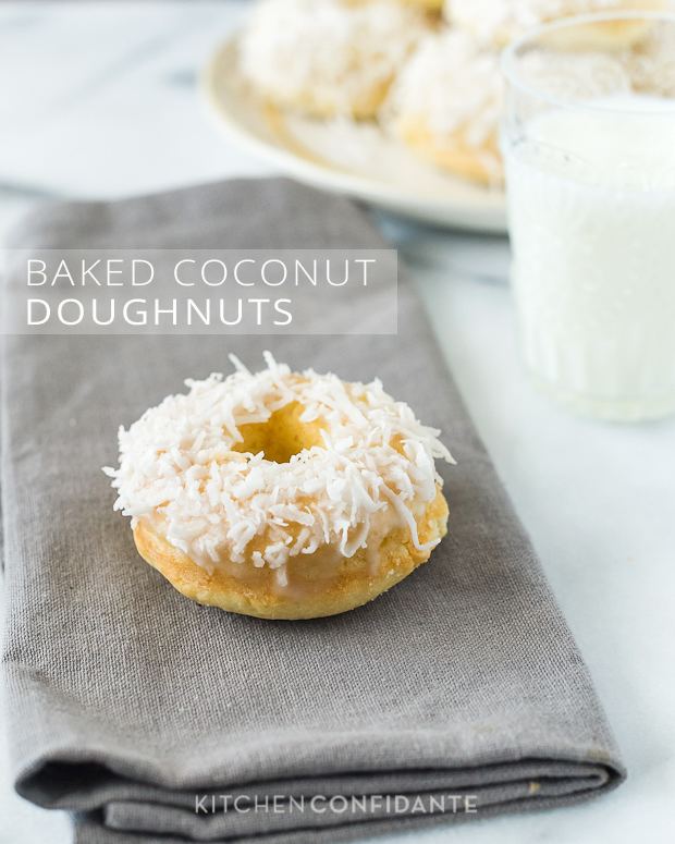 Coconut doughnut Baked Coconut Doughnuts Kitchen Confidante