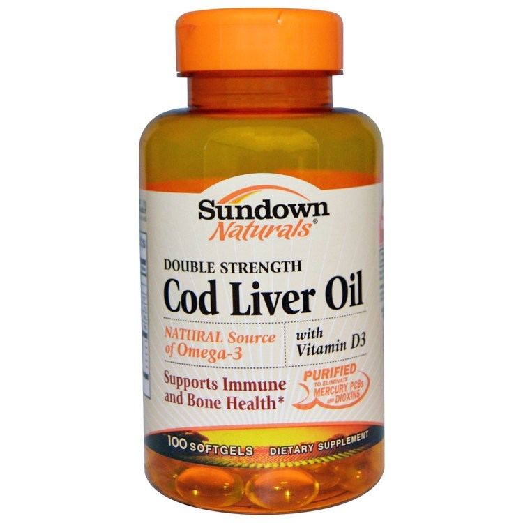 Cod liver oil Sundown Naturals Cod Liver Oil Double Strength With Vitamin D3