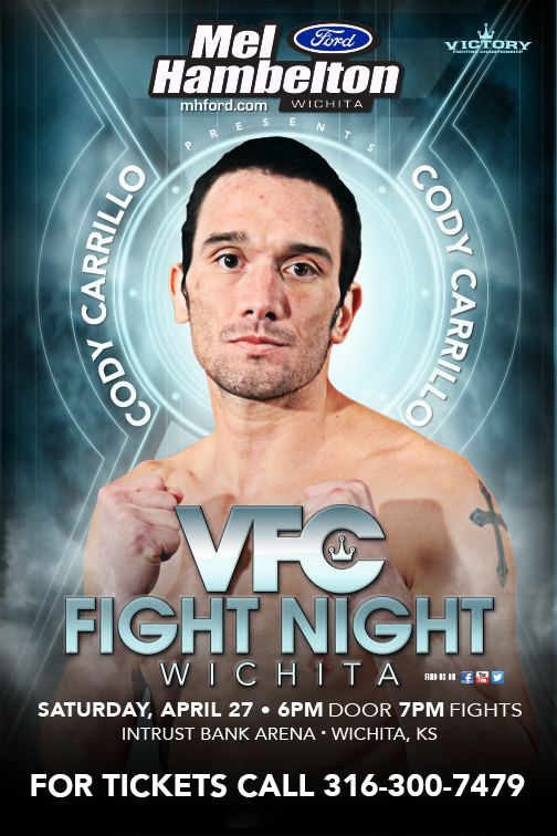 Cody Carrillo Cody Carillo Dream Come true at VFC Fight Night Wichita News