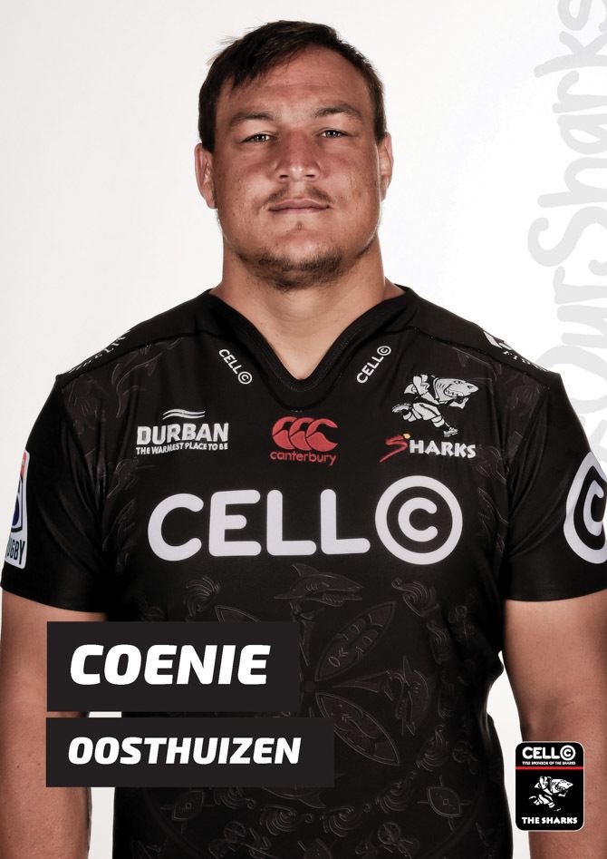 Coenie Oosthuizen 2017 Super Rugby Squad Sharks Rugby