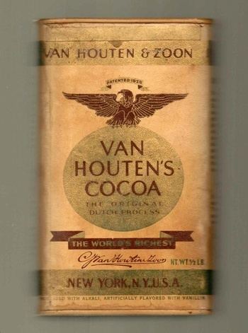 Coenraad Johannes van Houten 193039s4039s Van Houten39s Cocoa Tin Collectors Weekly