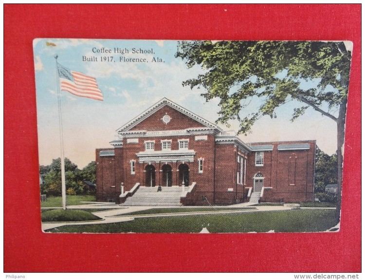 Coffee High School (Florence, Alabama) United States Florence Al Coffee High School 1919 cancel crease