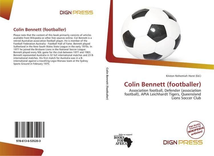 Colin Bennett (footballer) Colin Bennett footballer 9786136535203 6136535203 9786136535203
