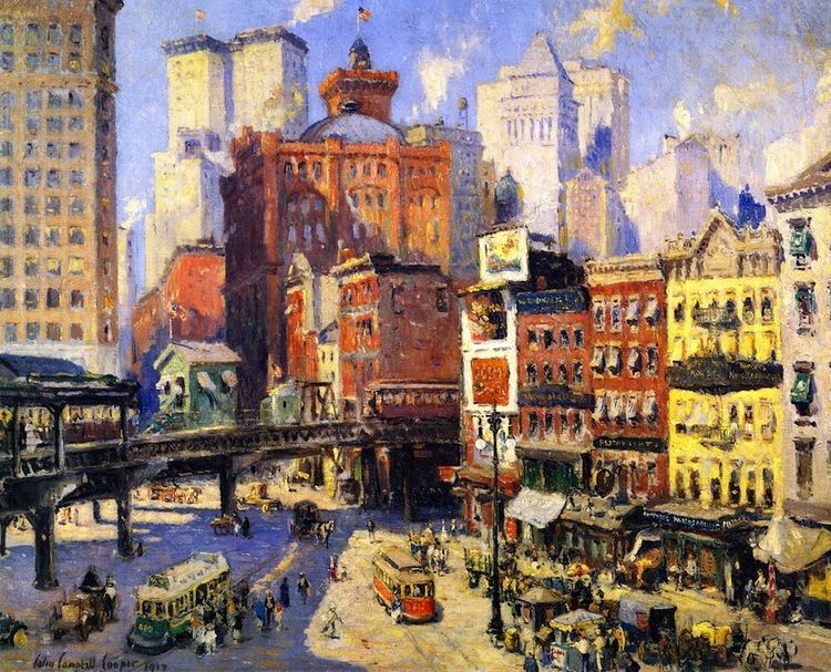 Colin Campbell (artist) NYCSouth ferry 1917 oil on canvas Colin Campbell Cooper1856