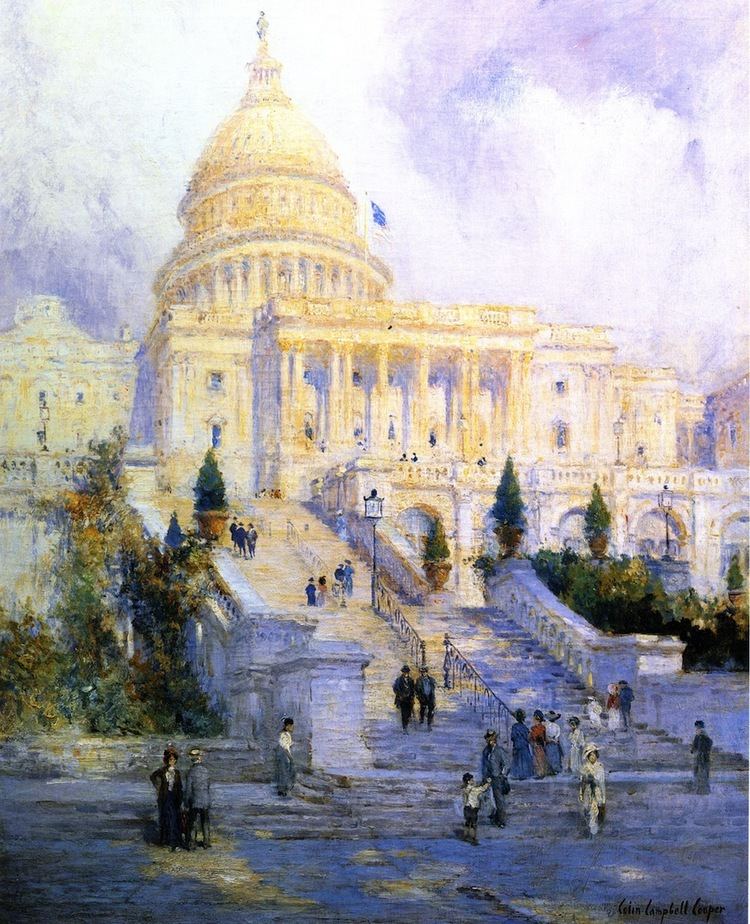 Colin Campbell (artist) West Front Steps of the Capitol by Colin Campbell Cooper American
