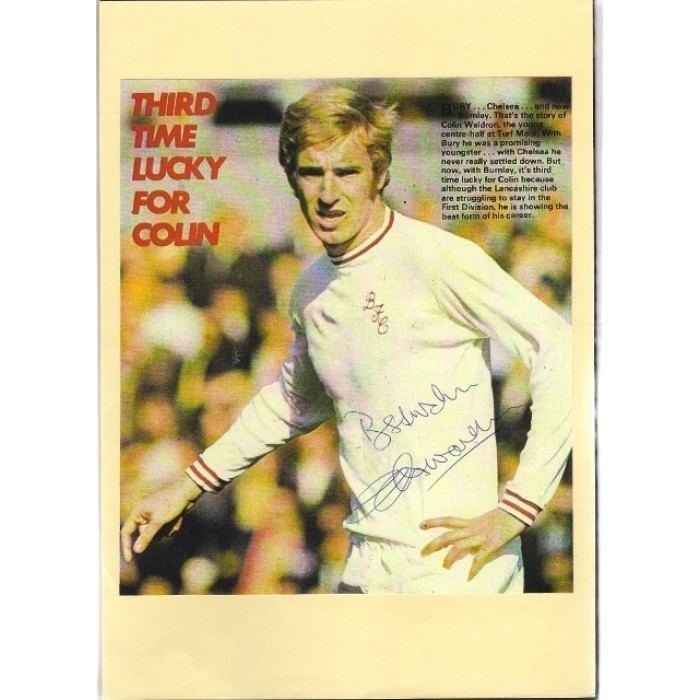 Colin Waldron Signed picture of Colin Waldron the Burnley FC footballer