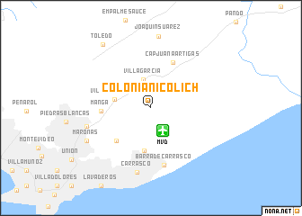 Colonia Nicolich Colonia Nicolich Uruguay map nonanet