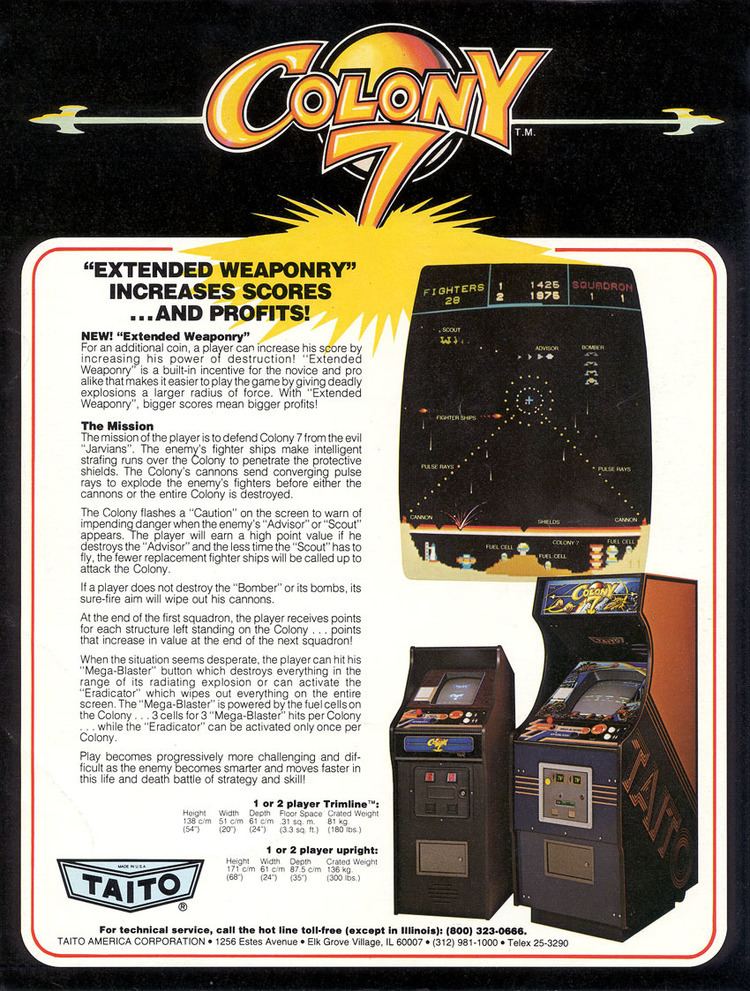Colony 7 The Arcade Flyer Archive Video Game Flyers Colony 7 Taito