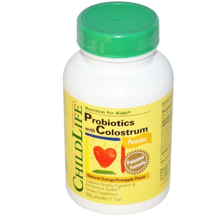 Colostrum ChildLife Probiotics with Colostrum Powder Natural Orange