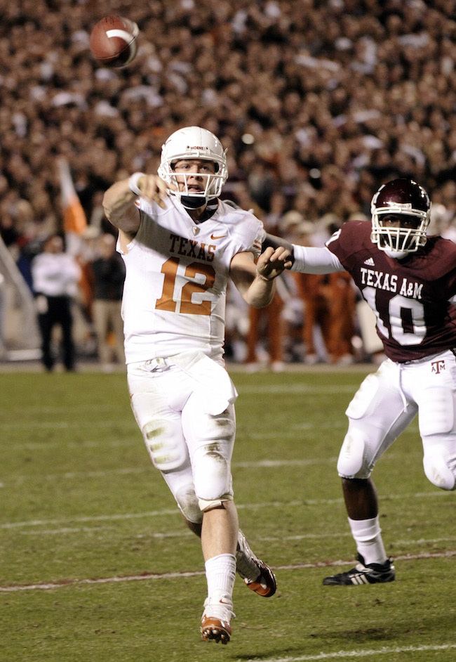 Colt McCoy Greatest College Football Players Tournament Johnny Manziel vs