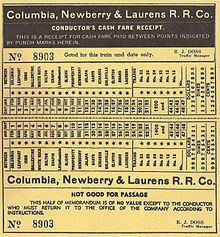 Columbia, Newberry and Laurens Railroad httpsuploadwikimediaorgwikipediaenthumb4
