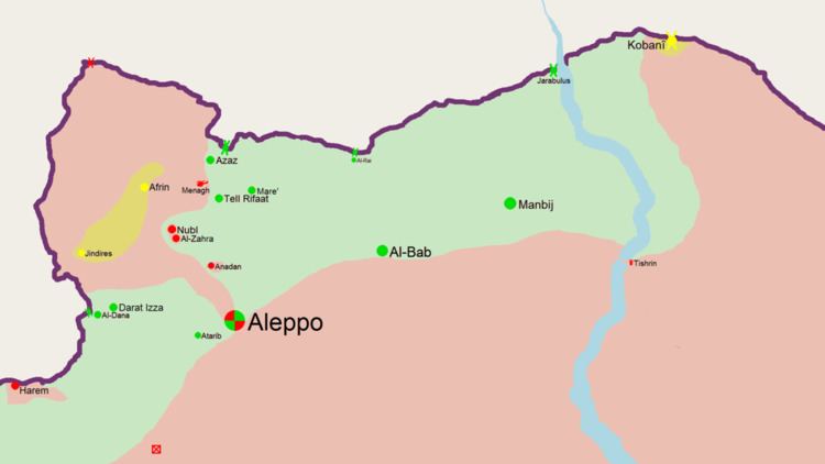 Combat operations in 2012 during the Battle of Aleppo