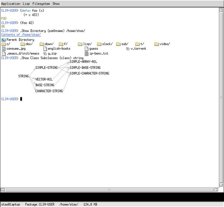 Common Lisp Interface Manager