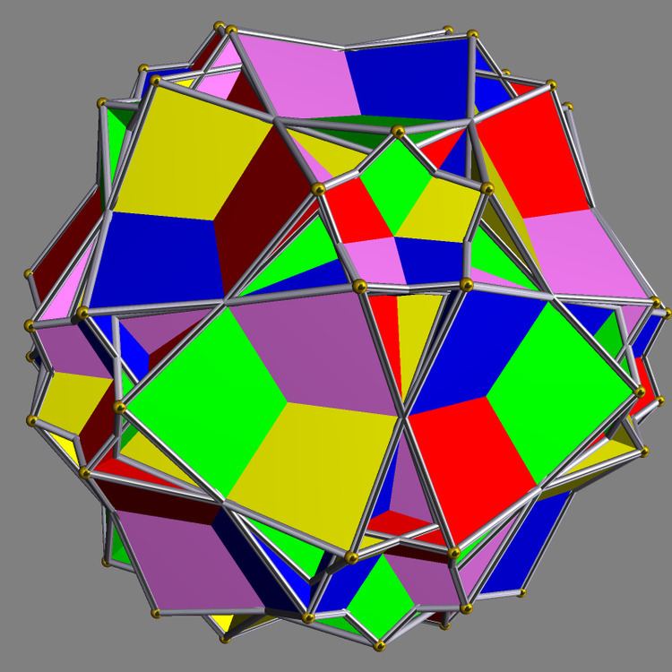 Compound of five cubohemioctahedra
