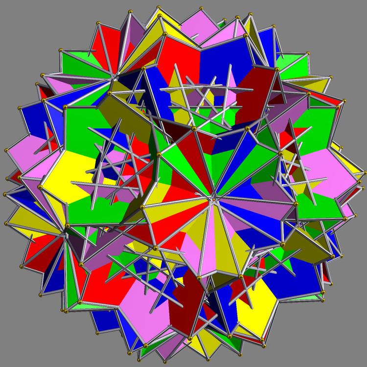 Compound of five nonconvex great rhombicuboctahedra