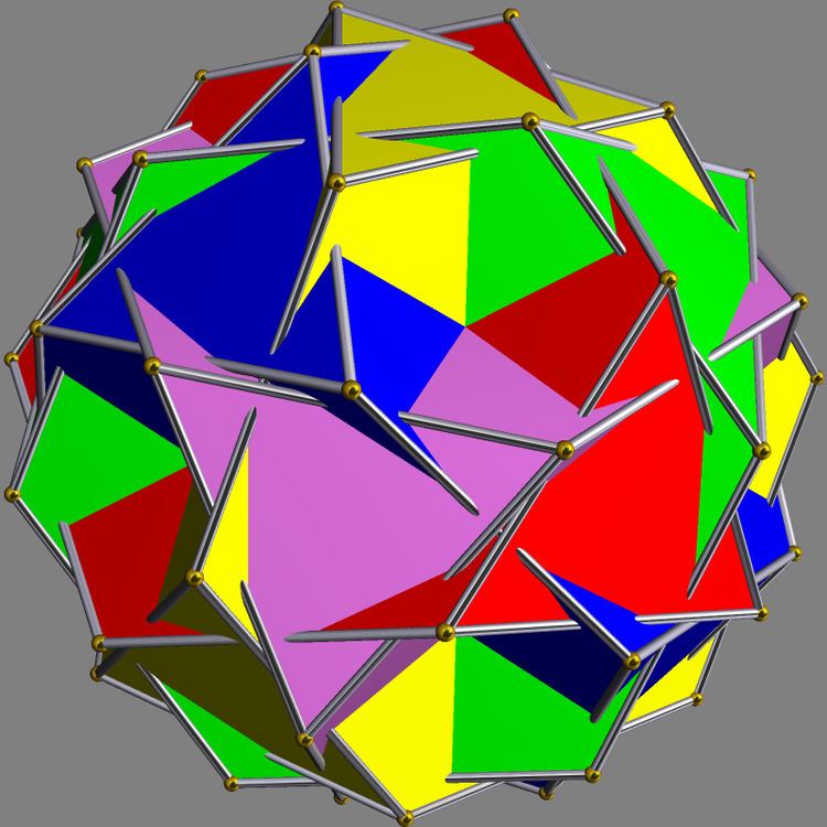 Compound of five truncated tetrahedra