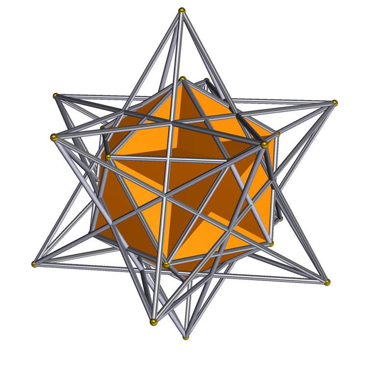 Compound of small stellated dodecahedron and great dodecahedron