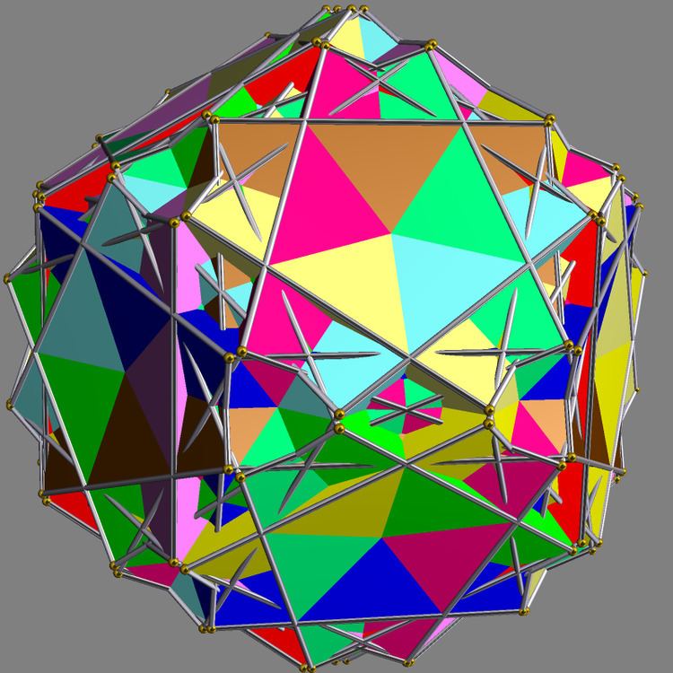 Compound of ten hexagonal prisms