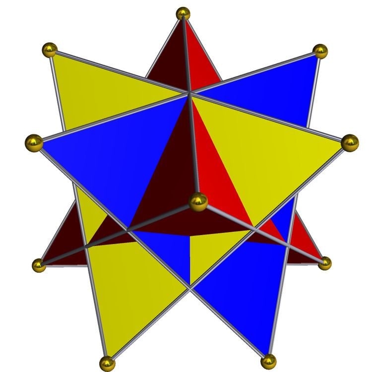 Compound of three tetrahedra