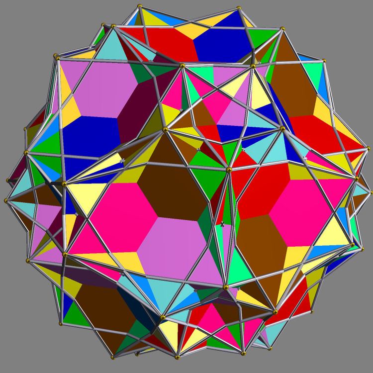 Compound of twelve pentagonal prisms