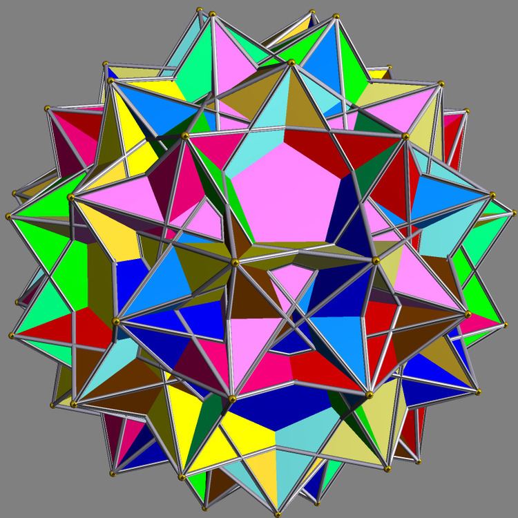 Compound of twelve pentagrammic prisms