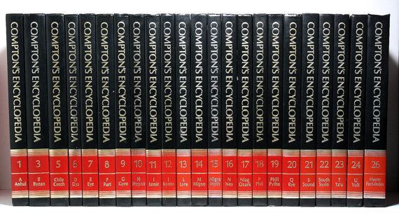 Compton's Encyclopedia Encyclopedia Set 23 Volumes Compton39s by StevesBookDecor on Etsy