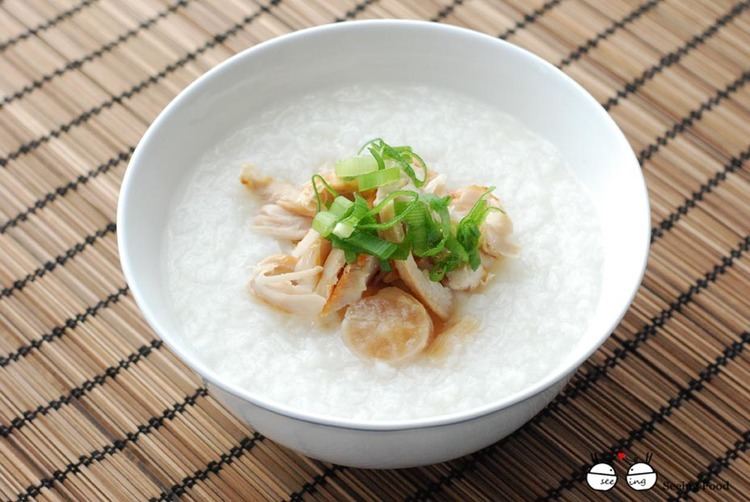 Congee Good morning Chinese breakfast Salted chicken congee Seeing Food