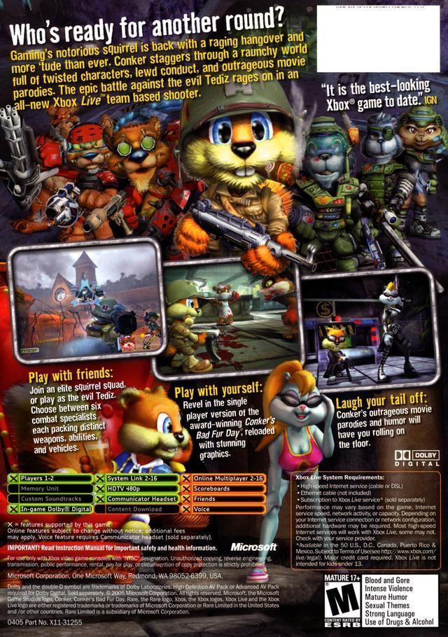 Conker: Live & Reloaded Conker Live amp Reloaded Box Shot for Xbox Game...